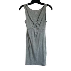 Aerie Gray Ribbed Cutout Bodycon Mini Dress Casual Size XS